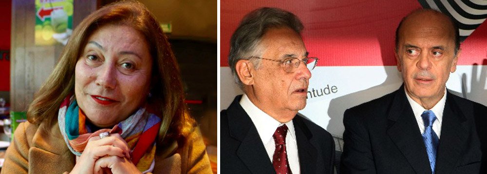 Em entrevista ao Diário do Centro do Mundo, a jornalista Mirian Dutra disse que o senador José Serra (PSDB) viabilizou pagamentos de FHC a ela na Espanha; segundo Miriam, quando ela comprou o apartamento em Barcelona, em 1996, o imóvel precisava de reforma e, FHC, por meio de José Serra e por Gregório Preciado, espanhol casado com uma prima do senador, fizeram o dinheiro chegar a ela; segundo Miriam, Serra sempre quis copiar FHC; "Pode apostar que, se houver impeachment no Brasil, ele vai querer fazer a mesma coisa que o Fernando Henrique fez no governo Itamar: ser o ministro forte e depois se candidatar a presidente. Ele copia o Fernando Henrique" (Foto: Aquiles Lins) Em entrevista ao Diário do Centro do Mundo, a jornalista Mirian Dutra disse que o senador José Serra (PSDB) viabilizou pagamentos de FHC a ela na Espanha; segundo Miriam, quando ela comprou o apartamento em Barcelona, em 1996, o imóvel precisava de reforma e, FHC, por meio de José Serra e por Gregório Preciado, espanhol casado com uma prima do senador, fizeram o dinheiro chegar a ela; segundo Miriam, Serra sempre quis copiar FHC; "Pode apostar que, se houver impeachment no Brasil, ele vai querer fazer a mesma coisa que o Fernando Henrique fez no governo Itamar: ser o ministro forte e depois se candidatar a presidente. Ele copia o Fernando Henrique"