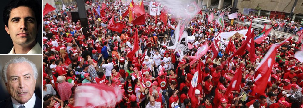 Colunista Bernardo Mello Franco afirma que, em caso de impeachment, Michel Temer “duelará com uma oposição aguerrida, liderada pelo PT e amplificada por sindicatos e movimentos sociais. Sua ação ostensiva para chegar ao poder aumentará o ressentimento dos derrotados”; “Mesmo que costure um acordão com o andar de cima, Temer precisará recorrer à polícia para conter os insatisfeitos”, diz (Foto: Roberta Namour) Colunista Bernardo Mello Franco afirma que, em caso de impeachment, Michel Temer “duelará com uma oposição aguerrida, liderada pelo PT e amplificada por sindicatos e movimentos sociais. Sua ação ostensiva para chegar ao poder aumentará o ressentimento dos derrotados”; “Mesmo que costure um acordão com o andar de cima, Temer precisará recorrer à polícia para conter os insatisfeitos”, diz
