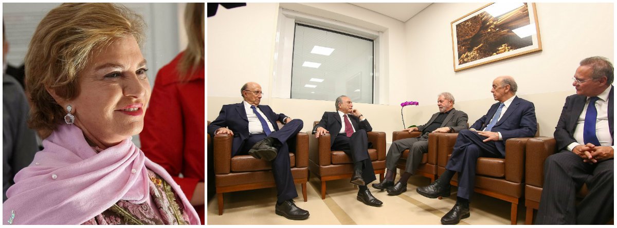 "A visita da República do golpe ao Sírio Libanês exibiu uma coreografia útil para se compreender as verdades e mentiras da conjuntura atual, quando a democracia se encontra à deriva e o governo Temer-Meirelles não consegue apontar uma saída para o desastre econômico", escreve Paulo Moreira Leite, articulista do 247; "O encontro confirmou que, mesmo sob ataque, Lula continua maior do que os visitantes e, mesmo réu em cinco inquéritos da Lava Jato, capaz de apontar o caminho para a recuperação da democracia" (Foto: Paulo Moreira Leite) "A visita da República do golpe ao Sírio Libanês exibiu uma coreografia útil para se compreender as verdades e mentiras da conjuntura atual, quando a democracia se encontra à deriva e o governo Temer-Meirelles não consegue apontar uma saída para o desastre econômico", escreve Paulo Moreira Leite, articulista do 247; "O encontro confirmou que, mesmo sob ataque, Lula continua maior do que os visitantes e, mesmo réu em cinco inquéritos da Lava Jato, capaz de apontar o caminho para a recuperação da democracia"
