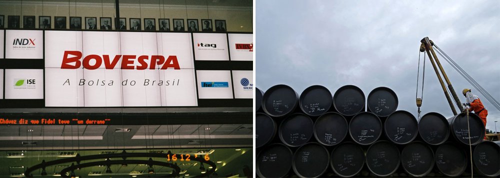 Índice fechou em queda nesta segunda-feira 14 após abrir em alta e passar boa parte da sessão entre perdas e ganhos, levada pela desvalorização das commodities e o cenário político atual, com a notícia de que o ex-presidente Lula deve aceitar o convite para ser ministro do governo Dilma; as ações da Petrobras caíram -5,45% e -8,53%, acompanhando os preços do petróleo no mercado internacional; barril do WTI recuou 3,27% a US$ 37,24, enquanto o contrato do Brent registrava queda de 2,03%, a US$ 39,57 o barril (Foto: Gisele Federicce) Índice fechou em queda nesta segunda-feira 14 após abrir em alta e passar boa parte da sessão entre perdas e ganhos, levada pela desvalorização das commodities e o cenário político atual, com a notícia de que o ex-presidente Lula deve aceitar o convite para ser ministro do governo Dilma; as ações da Petrobras caíram -5,45% e -8,53%, acompanhando os preços do petróleo no mercado internacional; barril do WTI recuou 3,27% a US$ 37,24, enquanto o contrato do Brent registrava queda de 2,03%, a US$ 39,57 o barril