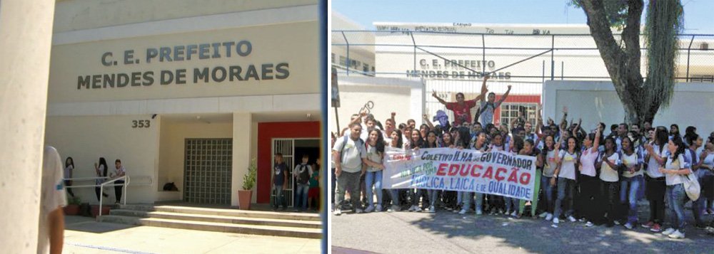 A Secretaria Estadual de Educação deve entrar com um pedido de reintegração de posse do Colégio Estadual Prefeito Mendes de Moraes, na Ilha do Governador, na zona norte do Rio; a escola está ocupada há mais de uma semana por alunos que apoiam a greve dos profissionais de educação, parados desde 2 de março; de acordo com a pasta, a escola está sendo ocupada por cerca de 100 pessoas, entre alunos da escola, universitários e representantes de movimentos sociais; a secretaria afirmou que a ocupação está impedindo que 2.300 alunos tenham acesso à educação e que professores tenham direito ao livre exercício da profissão (Foto: Leonardo Lucena) A Secretaria Estadual de Educação deve entrar com um pedido de reintegração de posse do Colégio Estadual Prefeito Mendes de Moraes, na Ilha do Governador, na zona norte do Rio; a escola está ocupada há mais de uma semana por alunos que apoiam a greve dos profissionais de educação, parados desde 2 de março; de acordo com a pasta, a escola está sendo ocupada por cerca de 100 pessoas, entre alunos da escola, universitários e representantes de movimentos sociais; a secretaria afirmou que a ocupação está impedindo que 2.300 alunos tenham acesso à educação e que professores tenham direito ao livre exercício da profissão