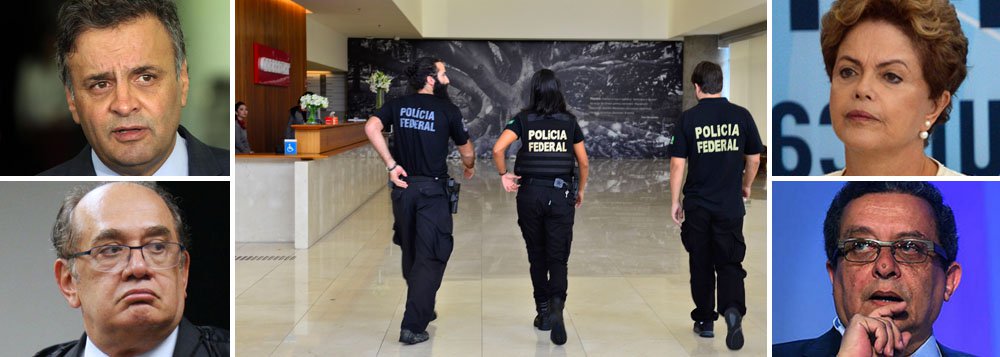 Oposição, liderada pelos tucanos, pretende usar a operação Acarajé, deflagrada nesta segunda-feira, 22, por determinação do juiz Sergio Moro, para cassar o diploma da presidente Dilma Rousseff e do vice Michel Temer no Tribunal Superior Eleitoral, e empossar o senador Aécio Neves (PSDB-MG) na presidência da República; alvo desta segunda-feira foi o publicitário João Santana, que fez a campanha de Dilma em 2014; processo no TSE terá seu julgamento sob a presidência de Gilmar Mendes (Foto: Aquiles Lins) Oposição, liderada pelos tucanos, pretende usar a operação Acarajé, deflagrada nesta segunda-feira, 22, por determinação do juiz Sergio Moro, para cassar o diploma da presidente Dilma Rousseff e do vice Michel Temer no Tribunal Superior Eleitoral, e empossar o senador Aécio Neves (PSDB-MG) na presidência da República; alvo desta segunda-feira foi o publicitário João Santana, que fez a campanha de Dilma em 2014; processo no TSE terá seu julgamento sob a presidência de Gilmar Mendes