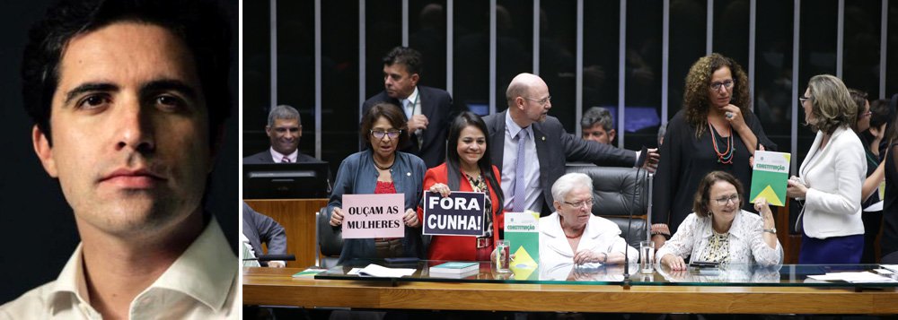 Colunista Bernardo Mello Franco cobra o afastamento de Eduardo Cunha da presidência da Câmara; ele ressalta as manobras do peemedebista no processo de impeachment de Dilma Rousseff e elogia a deputada Luiza Erundina, do PSOL, que se sentou por alguns minutos na cadeira que ele não deveria mais ocupar: “Aos 81 anos, a paraibana deu uma lição aos ministros do Supremo que continuam de braços cruzados” (Foto: Roberta Namour) Colunista Bernardo Mello Franco cobra o afastamento de Eduardo Cunha da presidência da Câmara; ele ressalta as manobras do peemedebista no processo de impeachment de Dilma Rousseff e elogia a deputada Luiza Erundina, do PSOL, que se sentou por alguns minutos na cadeira que ele não deveria mais ocupar: “Aos 81 anos, a paraibana deu uma lição aos ministros do Supremo que continuam de braços cruzados”