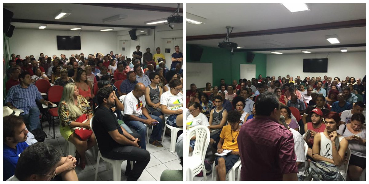 Em Fortaleza (CE), a concentração acontece na Praça do Ferreira e deve reunir lideranças partidárias, sindicais, estudantis e movimentos sociais de esquerda. Ontem, a Frente Brasil Popular no Ceará, realizou uma plenária para definir o calendário de mobilização para o dia 18, com a realização de panfletagens em vários pontos da cidade nesta terça, quarta e quinta feiras (Foto: Fatima 247) Em Fortaleza (CE), a concentração acontece na Praça do Ferreira e deve reunir lideranças partidárias, sindicais, estudantis e movimentos sociais de esquerda. Ontem, a Frente Brasil Popular no Ceará, realizou uma plenária para definir o calendário de mobilização para o dia 18, com a realização de panfletagens em vários pontos da cidade nesta terça, quarta e quinta feiras