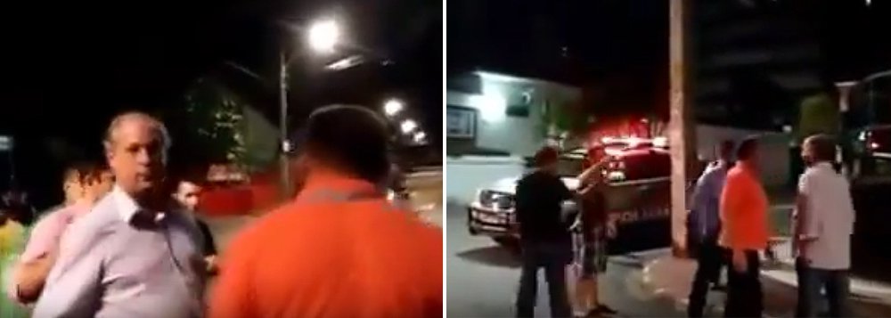 Ex-ministro Ciro Gomes reage contra manifestação de pequeno grupo em frente a sua casa, nesta madrugada, e manda “fascistas circularem”; "Cada um procura a sua casa. Democracia não é respeitar a casa alheia. Eu estou protegendo você, seu filho da puta", partiu Ciro para cima dos manifestantes (Foto: Roberta Namour) Ex-ministro Ciro Gomes reage contra manifestação de pequeno grupo em frente a sua casa, nesta madrugada, e manda “fascistas circularem”; "Cada um procura a sua casa. Democracia não é respeitar a casa alheia. Eu estou protegendo você, seu filho da puta", partiu Ciro para cima dos manifestantes