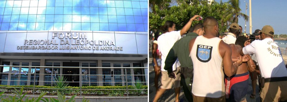 Os 16 adolescentes acusados de envolvimento nos arrastões do último fim de semana, ouvidos em audiência de apresentação no Fórum Regional da Leopoldina foram internados provisoriamente em unidades do Departamento Geral de Ações Socioeducativas (Degase); desse total, 10 menores estavam acompanhados dos responsáveis; a audiência de continuação está marcada para outubro (Foto: Leonardo Lucena) Os 16 adolescentes acusados de envolvimento nos arrastões do último fim de semana, ouvidos em audiência de apresentação no Fórum Regional da Leopoldina foram internados provisoriamente em unidades do Departamento Geral de Ações Socioeducativas (Degase); desse total, 10 menores estavam acompanhados dos responsáveis; a audiência de continuação está marcada para outubro