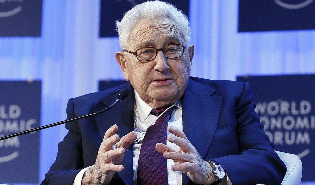 Henry Kissinger em Davos (Foto: Aquiles Lins) Henry Kissinger em Davos