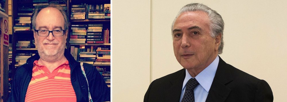 "Algumas pessoas lembraram a carta de Getúlio aos brasileiros, antes de se matar, e aí você vê dois extremos. A carta de GV o engrandeceu para a posteridade, e a de Temer é um documento que mostra quanto minúsculo ele é", diz o jornalista Paulo Nogueira, editor do Diário do Centro do Mundo; "Um sujeito que conspira, trai, envenena, alimenta os inimigos de Dilma, esse sujeito se coloca como vítima"; segundo ele, com a carta, Temer assumiu estar ao lado de Eduardo Cunha (Foto: Leonardo Attuch) "Algumas pessoas lembraram a carta de Getúlio aos brasileiros, antes de se matar, e aí você vê dois extremos. A carta de GV o engrandeceu para a posteridade, e a de Temer é um documento que mostra quanto minúsculo ele é", diz o jornalista Paulo Nogueira, editor do Diário do Centro do Mundo; "Um sujeito que conspira, trai, envenena, alimenta os inimigos de Dilma, esse sujeito se coloca como vítima"; segundo ele, com a carta, Temer assumiu estar ao lado de Eduardo Cunha
