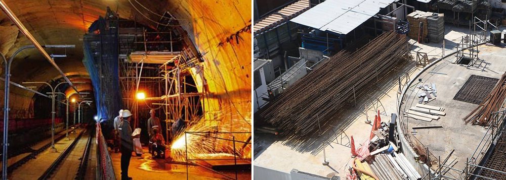 Retomada das obras da Linha 4-Amarela da Companhia do Metropolitano de São Paulo (Metrô), paralisadas há nove meses após rescisão contratual, deve aumentar em pelo menos 54% o custo do empreendimento, que ligará a Luz, no centro, à Vila Sônia, zona oeste da capital; o valor de 4 estações, 1 pátio, 1 terminal de ônibus e 1 túnel ficará ao menos R$ 381,6 milhões mais caro do que o previsto; o Metrô alega acréscimo de serviços (Foto: Roberta Namour) Retomada das obras da Linha 4-Amarela da Companhia do Metropolitano de São Paulo (Metrô), paralisadas há nove meses após rescisão contratual, deve aumentar em pelo menos 54% o custo do empreendimento, que ligará a Luz, no centro, à Vila Sônia, zona oeste da capital; o valor de 4 estações, 1 pátio, 1 terminal de ônibus e 1 túnel ficará ao menos R$ 381,6 milhões mais caro do que o previsto; o Metrô alega acréscimo de serviços