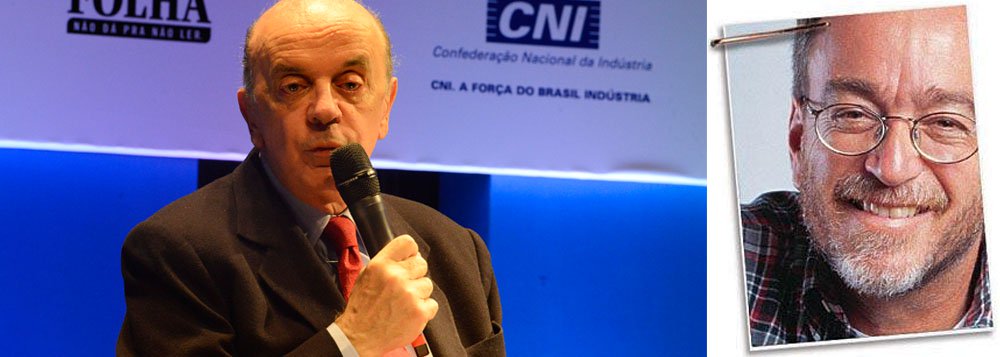 Jornalista Paulo Nogueira, do Diário do Centro do Mundo, criticou o tratamento dado pelos veículos tradicionais da mídia ao ministro de Relações Exteriores, José Serra, em entrevista coletiva em que Serra dizia ser necessário respeitar o resultado das eleições. Nos Estados Unidos; "Mas e no Brasil, chanceler?", questiona Nogueira, ao estranhar a ausência da pergunta ao ministro; "É a chamada chapa branca levada a seus mais extremos limites. Algum dos jornalistas presentes se deu conta da pergunta que não foi feita? Ou estão todos já tão condicionados pelas redações em que trabalham que sequer repararam no crime antijornalismo que estava sendo cometido ali?", questiona (Foto: Aquiles Lins) Jornalista Paulo Nogueira, do Diário do Centro do Mundo, criticou o tratamento dado pelos veículos tradicionais da mídia ao ministro de Relações Exteriores, José Serra, em entrevista coletiva em que Serra dizia ser necessário respeitar o resultado das eleições. Nos Estados Unidos; "Mas e no Brasil, chanceler?", questiona Nogueira, ao estranhar a ausência da pergunta ao ministro; "É a chamada chapa branca levada a seus mais extremos limites. Algum dos jornalistas presentes se deu conta da pergunta que não foi feita? Ou estão todos já tão condicionados pelas redações em que trabalham que sequer repararam no crime antijornalismo que estava sendo cometido ali?", questiona