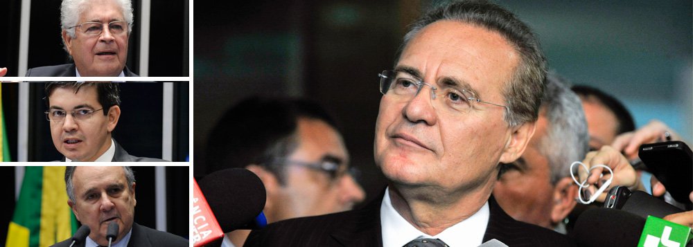 Documento subscrito pelos senadores João Capiberibe (PSB-AP), Cristovam Buarque (PDT-DF), Lídice da Matta (PSB-BA), Randolfe Rodrigues (Rede-AP), Paulo Paim (PT-RS), Walter Pinheiro (sem partido-BA) e Roberto Requião (PMDB-PR) pedirá ao presidente do Senado, Renan Calheiros (PMDB-AL) que suspenda o processo de impeachment contra Dilma Rousseff, até que a Câmara aprecie o pedido de autorização para processar o vice-presidente Michel Temer; grupo argumenta que Dilma e Temer são implicados nos mesmos fatos, não tendo justificativa para julgar o da presidente e procrastinar o do vice; não juntá-los é criar um "diferencial e uma suspeita" no procedimento; tese de que não pode haver dois pesos e duas medidas já foi defendida também pelo ministro Marco Aurélio Mello, do Supremo Tribunal Federal (Foto: Aquiles Lins) Documento subscrito pelos senadores João Capiberibe (PSB-AP), Cristovam Buarque (PDT-DF), Lídice da Matta (PSB-BA), Randolfe Rodrigues (Rede-AP), Paulo Paim (PT-RS), Walter Pinheiro (sem partido-BA) e Roberto Requião (PMDB-PR) pedirá ao presidente do Senado, Renan Calheiros (PMDB-AL) que suspenda o processo de impeachment contra Dilma Rousseff, até que a Câmara aprecie o pedido de autorização para processar o vice-presidente Michel Temer; grupo argumenta que Dilma e Temer são implicados nos mesmos fatos, não tendo justificativa para julgar o da presidente e procrastinar o do vice; não juntá-los é criar um "diferencial e uma suspeita" no procedimento; tese de que não pode haver dois pesos e duas medidas já foi defendida também pelo ministro Marco Aurélio Mello, do Supremo Tribunal Federal