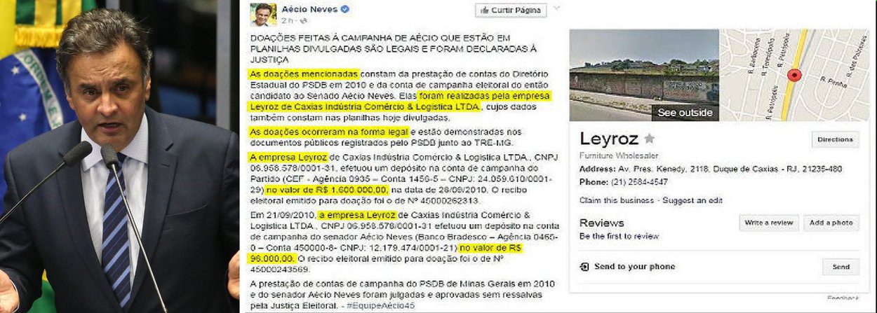 O jornalista Fernando Brito, do Tijolaço, afirma que a empresa Leyroz, de Caxias, que o senador Aécio Neves (PSDB) usou como explicação para dizer improcedente a sua aparição na lista da Odebrecht já mudou de nome e pertence a um sonegador, que já foi preso inclusive; "A Leyroz mudou de nome. Agora é Rof Comercial Impex EIRELI ou ainda E-Ouro Gestão e Participação EIRELI (empreendimento individual), com capital de mais de R$ 800 milhões. Pertence a um senhor chamado Roberto Luis Ramos Fontes Lopes, que foi preso por suposta prática de crimes contra a ordem tributária e possível prática do delito de formação de organização criminosa", relata o blogueiro (Foto: Valter Lima) O jornalista Fernando Brito, do Tijolaço, afirma que a empresa Leyroz, de Caxias, que o senador Aécio Neves (PSDB) usou como explicação para dizer improcedente a sua aparição na lista da Odebrecht já mudou de nome e pertence a um sonegador, que já foi preso inclusive; "A Leyroz mudou de nome. Agora é Rof Comercial Impex EIRELI ou ainda E-Ouro Gestão e Participação EIRELI (empreendimento individual), com capital de mais de R$ 800 milhões. Pertence a um senhor chamado Roberto Luis Ramos Fontes Lopes, que foi preso por suposta prática de crimes contra a ordem tributária e possível prática do delito de formação de organização criminosa", relata o blogueiro