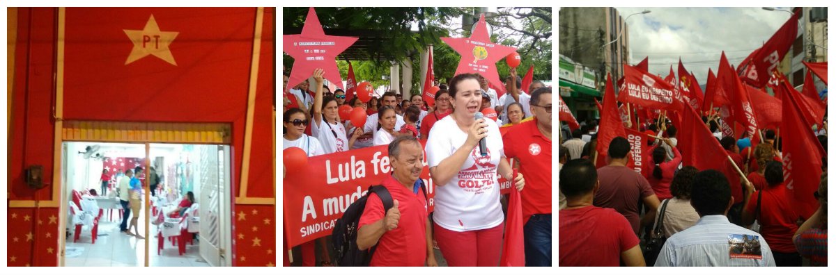 As forças progressistas de Sobral, na região Norte do Ceará, realizaram, na manhã de hoje, o ato em defesa da democracia e contra o golpe, com concentração na simbólica Praça de Cuba e caminhada até o Beco do Cotovelo, tradicional local de manifestações política no município. (Foto: Fatima 247) As forças progressistas de Sobral, na região Norte do Ceará, realizaram, na manhã de hoje, o ato em defesa da democracia e contra o golpe, com concentração na simbólica Praça de Cuba e caminhada até o Beco do Cotovelo, tradicional local de manifestações política no município.
