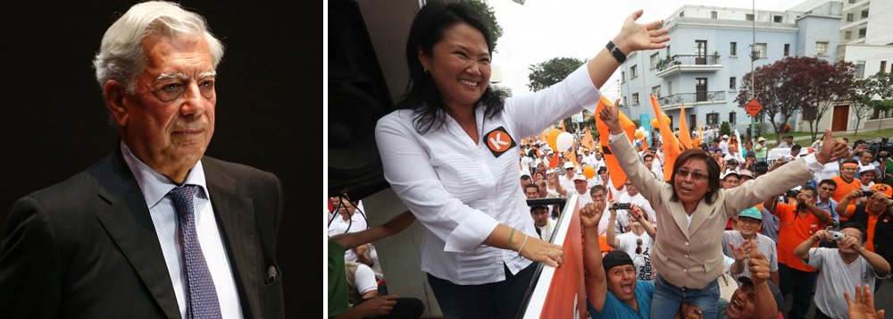 “O que é que acontece se a senhora Fujimori vencer as eleições? A ditadura será legitimada”, afirmou o escritor, na Biblioteca do Congresso dos Estados Unidos, em Washington, após receber homenagem em reconhecimento à sua carreira literária (Foto: Leonardo Attuch) “O que é que acontece se a senhora Fujimori vencer as eleições? A ditadura será legitimada”, afirmou o escritor, na Biblioteca do Congresso dos Estados Unidos, em Washington, após receber homenagem em reconhecimento à sua carreira literária