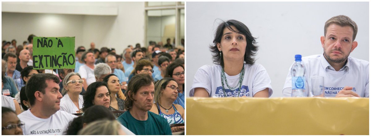 Quanto vale toda a pesquisa realizada por um conjunto de instituições do Estado do Rio Grande do Sul nas últimas décadas? quanto vale o conhecimento produzido por essas pesquisas? qual o valor disso para o desenvolvimento do Estado? essas foram algumas das perguntas formuladas no seminário promovido pelo Sindicato dos Empregados em Empresas de Assessoramento, Perícias, Informações e Pesquisa e de Fundações Estaduais do RS (Semapi); "O fato de estarmos trocando recursos de pesquisa científica por vagas em presídios diz muito sobre a situação atual da sociedade gaúcha", disse o economista Thomas Fiori, da Fundação de Economia e Estatística (FEE);servidora da TVE, a jornalista Cristina Charão é taxativa; "O pacote do Sartori transforma o Rio Grande do Sul em um estado zumbi" (Foto: Leonardo Lucena) Quanto vale toda a pesquisa realizada por um conjunto de instituições do Estado do Rio Grande do Sul nas últimas décadas? quanto vale o conhecimento produzido por essas pesquisas? qual o valor disso para o desenvolvimento do Estado? essas foram algumas das perguntas formuladas no seminário promovido pelo Sindicato dos Empregados em Empresas de Assessoramento, Perícias, Informações e Pesquisa e de Fundações Estaduais do RS (Semapi); "O fato de estarmos trocando recursos de pesquisa científica por vagas em presídios diz muito sobre a situação atual da sociedade gaúcha", disse o economista Thomas Fiori, da Fundação de Economia e Estatística (FEE);servidora da TVE, a jornalista Cristina Charão é taxativa; "O pacote do Sartori transforma o Rio Grande do Sul em um estado zumbi"