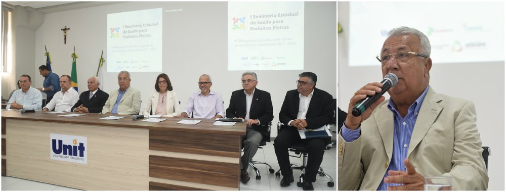 O governador Jackson Barreto participou da abertura do I Seminário Estadual de Saúde e defendeu a necessidade de parceria entre Governo e municípios para a gestão eficiente da saúde no Estado; “Nós precisamos trabalhar em parceria e discutir o que é papel do SUS, dos municípios, do Estado e da União. Nós sabemos que hoje, com a crise que estamos enfrentando, os recursos da saúde estão menores. Por isso, a Secretaria da Saúde faz um chamamento aos prefeitos para mostrar a responsabilidade de cada município, como o SUS atua e de que forma se pode estabelecer parcerias entre a gestão estadual e as prefeituras municipais", disse JB; para o prefeito eleito de Aracaju, Edvaldo Nogueira, além de se repensar o SUS, é necessário operar mudanças na gestão da saúde nos municípios (Foto: Valter Lima) O governador Jackson Barreto participou da abertura do I Seminário Estadual de Saúde e defendeu a necessidade de parceria entre Governo e municípios para a gestão eficiente da saúde no Estado; “Nós precisamos trabalhar em parceria e discutir o que é papel do SUS, dos municípios, do Estado e da União. Nós sabemos que hoje, com a crise que estamos enfrentando, os recursos da saúde estão menores. Por isso, a Secretaria da Saúde faz um chamamento aos prefeitos para mostrar a responsabilidade de cada município, como o SUS atua e de que forma se pode estabelecer parcerias entre a gestão estadual e as prefeituras municipais", disse JB; para o prefeito eleito de Aracaju, Edvaldo Nogueira, além de se repensar o SUS, é necessário operar mudanças na gestão da saúde nos municípios