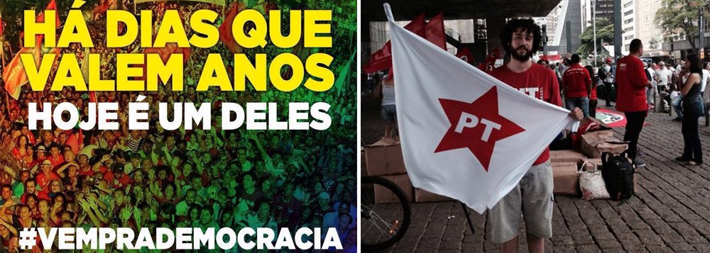 Manifestações contra o impeachment e em defesa da democracia tomam as ruas em várias cidades do País e o tema mais comentado no Twitter no Brasil e no mundo; "Hoje é o dia de ir às ruas em defesa da democracia. Não tenhamos dúvidas. Ou nos levantamos ou legitimaremos o golpe #VemPraDemocracia", convoca o deputado Wadih Damous (PT-RJ) na rede social (Foto: Gisele Federicce) Manifestações contra o impeachment e em defesa da democracia tomam as ruas em várias cidades do País e o tema mais comentado no Twitter no Brasil e no mundo; "Hoje é o dia de ir às ruas em defesa da democracia. Não tenhamos dúvidas. Ou nos levantamos ou legitimaremos o golpe #VemPraDemocracia", convoca o deputado Wadih Damous (PT-RJ) na rede social