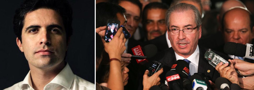 Para o colunista Bernardo Mello Franco, a nova fase da Operação Salva Cunha foi deflagrada no domingo: ‘Enquanto o país assistia ao show do impeachment, aliados negociavam um ponto final às investigações contra o peemedebista. A ideia é premiá-lo com uma "anistia" pelo empenho para derrubar Dilma Rousseff”; segundo ele, para escapar da cassação, ele "conta com a cumplicidade da oposição, que parou de atacá-lo, e do velho aliado Michel Temer, prestes a se tornar usufrutuário da faixa presidencial" (Foto: Roberta Namour) Para o colunista Bernardo Mello Franco, a nova fase da Operação Salva Cunha foi deflagrada no domingo: ‘Enquanto o país assistia ao show do impeachment, aliados negociavam um ponto final às investigações contra o peemedebista. A ideia é premiá-lo com uma "anistia" pelo empenho para derrubar Dilma Rousseff”; segundo ele, para escapar da cassação, ele "conta com a cumplicidade da oposição, que parou de atacá-lo, e do velho aliado Michel Temer, prestes a se tornar usufrutuário da faixa presidencial"
