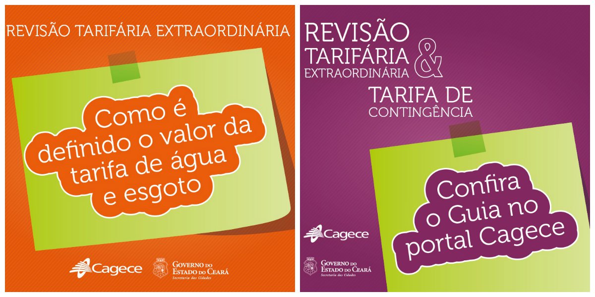 A Cagece disponibilizou para a população um guia informativo com orientações sobre a revisão tarifária extraordinária e a tarifa de contingência, autorizadas na última sexta-feira (23) pelas agências reguladoras dos serviços de água e esgoto (Arce e Acfor) (Foto: Fatima 247) A Cagece disponibilizou para a população um guia informativo com orientações sobre a revisão tarifária extraordinária e a tarifa de contingência, autorizadas na última sexta-feira (23) pelas agências reguladoras dos serviços de água e esgoto (Arce e Acfor)