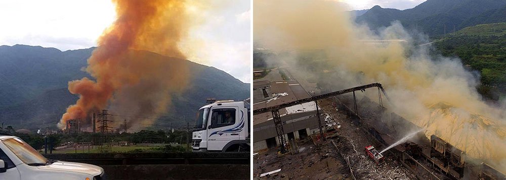 O incêndio na unidade dois da Vale Fertilizantes, no Complexo Industrial de Cubatão, na Baixada Santista, foi completamente apagado após 15 horas de atuação do Corpo de Bombeiros; apenas um bombeiro precisou ser socorrido, vítima de intoxicação – ele foi medicado e liberado; de acordo com a prefeitura de Cubatão, 218 moradores da Comunidade Mantiqueira, na divisa com Santos pelo lado continental, precisaram deixar suas casas por cautela (Foto: Leonardo Lucena) O incêndio na unidade dois da Vale Fertilizantes, no Complexo Industrial de Cubatão, na Baixada Santista, foi completamente apagado após 15 horas de atuação do Corpo de Bombeiros; apenas um bombeiro precisou ser socorrido, vítima de intoxicação – ele foi medicado e liberado; de acordo com a prefeitura de Cubatão, 218 moradores da Comunidade Mantiqueira, na divisa com Santos pelo lado continental, precisaram deixar suas casas por cautela
