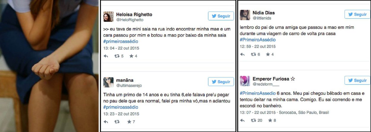 A hashtag #PrimeiroAssédio chegou, nesta quinta-feira (22), aos Trending Topics do Brasil; ação foi criada pelo coletivo feminista Think Olga após uma das participantes do MasterChef Júnior ter sido alvo de comentários com teor sexual, mesmo tendo apenas doze anos (Foto: Valter Lima) A hashtag #PrimeiroAssédio chegou, nesta quinta-feira (22), aos Trending Topics do Brasil; ação foi criada pelo coletivo feminista Think Olga após uma das participantes do MasterChef Júnior ter sido alvo de comentários com teor sexual, mesmo tendo apenas doze anos