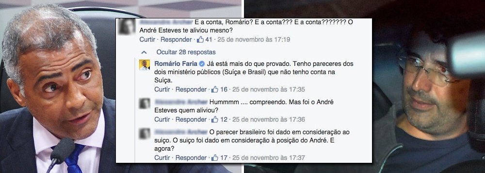Senador que havia desmentido a revista Veja, em julho, negando ter conta na Suíça, agora se contradiz: "Quando jogava na Europa, tive conta no BSI, só não sei o ano", afirmou, citando o banco cujo dono é o BTG Pactual, de André Esteves, preso nesta semana; há dois dias, o parlamentar publicou no Facebook uma mensagem em que diz ter "pareceres dos dois ministérios públicos (Suíça e Brasil) que não tenho conta na Suíça"; nenhum dos dois órgãos, porém, emitiu documento sobre o assunto; história não é muito diferente da do presidente da Câmara, Eduardo Cunha (PMDB-RJ), que pode ser cassado por mentir sobre contas na Suíça (Foto: Gisele Federicce) Senador que havia desmentido a revista Veja, em julho, negando ter conta na Suíça, agora se contradiz: "Quando jogava na Europa, tive conta no BSI, só não sei o ano", afirmou, citando o banco cujo dono é o BTG Pactual, de André Esteves, preso nesta semana; há dois dias, o parlamentar publicou no Facebook uma mensagem em que diz ter "pareceres dos dois ministérios públicos (Suíça e Brasil) que não tenho conta na Suíça"; nenhum dos dois órgãos, porém, emitiu documento sobre o assunto; história não é muito diferente da do presidente da Câmara, Eduardo Cunha (PMDB-RJ), que pode ser cassado por mentir sobre contas na Suíça