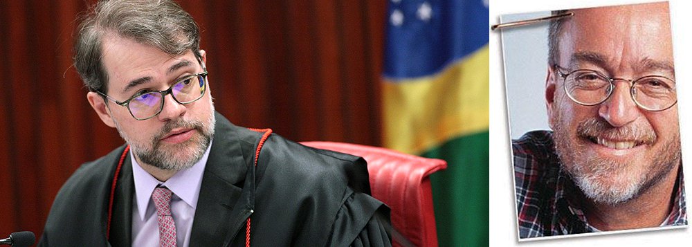 Paulo Nogueira, do DCM, critica o ministro Dias Toffoli, que afirmou em entrevista que falar em golpe é ofender as instituições; “É impossível respeitar o STF de Toffoli depois de ele não fazer nada em relação a Eduardo Cunha meses depois de haver recebido de Janot um pedido de afastamento por variados crimes de corrupção. O STF deixou um gângster como Cunha comandar e manipular, com completa tranquilidade, o processo de impeachment presidencial na Câmara” (Foto: Roberta Namour) Paulo Nogueira, do DCM, critica o ministro Dias Toffoli, que afirmou em entrevista que falar em golpe é ofender as instituições; “É impossível respeitar o STF de Toffoli depois de ele não fazer nada em relação a Eduardo Cunha meses depois de haver recebido de Janot um pedido de afastamento por variados crimes de corrupção. O STF deixou um gângster como Cunha comandar e manipular, com completa tranquilidade, o processo de impeachment presidencial na Câmara”