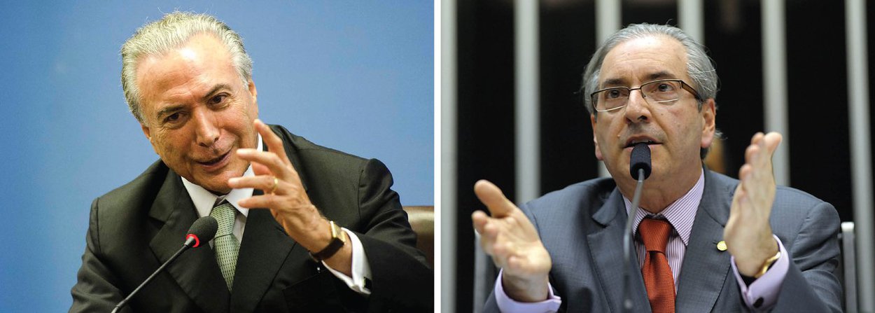 Um vídeo publicado nesta quinta-feira (28) pelo senador Lindbergh Farias (PT-RJ), em seu Facebook, aponta a estreita relação entre o vice-presidente da República, Michel Temer, e o presidente da Câmara, Eduardo Cunha (RJ), ambos do PMDB e citados na Operação Lava Jato; "Eu tenho do Eduardo Cunha um auxílio extraordinário na Câmara Federal. Se você quiser dar uma tarefa das mais complicadas para o deputado Eduardo Cunha, ele simplifica porque trabalha muito", disse Temer; segundo ele, quando Cunha se manifesta "está presente a sua fé"; "E a fé é que mobiliza as pessoas. Então as tarefas difíceis eu entrego à fé do Eduardo Cunha"; assista (Foto: Leonardo Lucena) Um vídeo publicado nesta quinta-feira (28) pelo senador Lindbergh Farias (PT-RJ), em seu Facebook, aponta a estreita relação entre o vice-presidente da República, Michel Temer, e o presidente da Câmara, Eduardo Cunha (RJ), ambos do PMDB e citados na Operação Lava Jato; "Eu tenho do Eduardo Cunha um auxílio extraordinário na Câmara Federal. Se você quiser dar uma tarefa das mais complicadas para o deputado Eduardo Cunha, ele simplifica porque trabalha muito", disse Temer; segundo ele, quando Cunha se manifesta "está presente a sua fé"; "E a fé é que mobiliza as pessoas. Então as tarefas difíceis eu entrego à fé do Eduardo Cunha"; assista