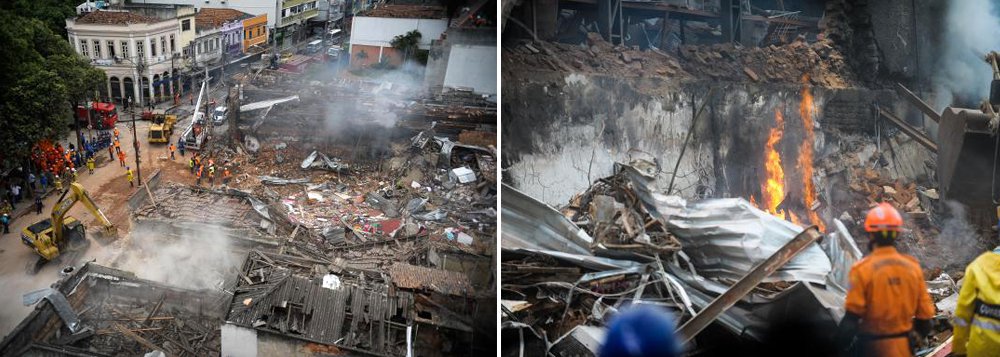 Serão necessários pelo menos 30 dias para saber o que causou a explosão em São Cristóvão, zona norte do Rio; segundo a 17ª Delegacia Policial, responsável pela investigação, é preciso aguardar o laudo dos bombeiros e do Instituto de Criminalística Carlos Éboli (ICCE), da Polícia Civil, para determinar o que aconteceu; até o momento, 13 pessoas foram ouvidas, entre elas, quatro vítimas e dois proprietários da Pizzaria Dell' Arco; um vazamento em uma estocagem irregular de gás está sendo investigada; de acordo com a Defesa Civil municipal, 54 imóveis foram interditados, após vistoria dos técnicos do órgão (Foto: Leonardo Lucena) Serão necessários pelo menos 30 dias para saber o que causou a explosão em São Cristóvão, zona norte do Rio; segundo a 17ª Delegacia Policial, responsável pela investigação, é preciso aguardar o laudo dos bombeiros e do Instituto de Criminalística Carlos Éboli (ICCE), da Polícia Civil, para determinar o que aconteceu; até o momento, 13 pessoas foram ouvidas, entre elas, quatro vítimas e dois proprietários da Pizzaria Dell' Arco; um vazamento em uma estocagem irregular de gás está sendo investigada; de acordo com a Defesa Civil municipal, 54 imóveis foram interditados, após vistoria dos técnicos do órgão