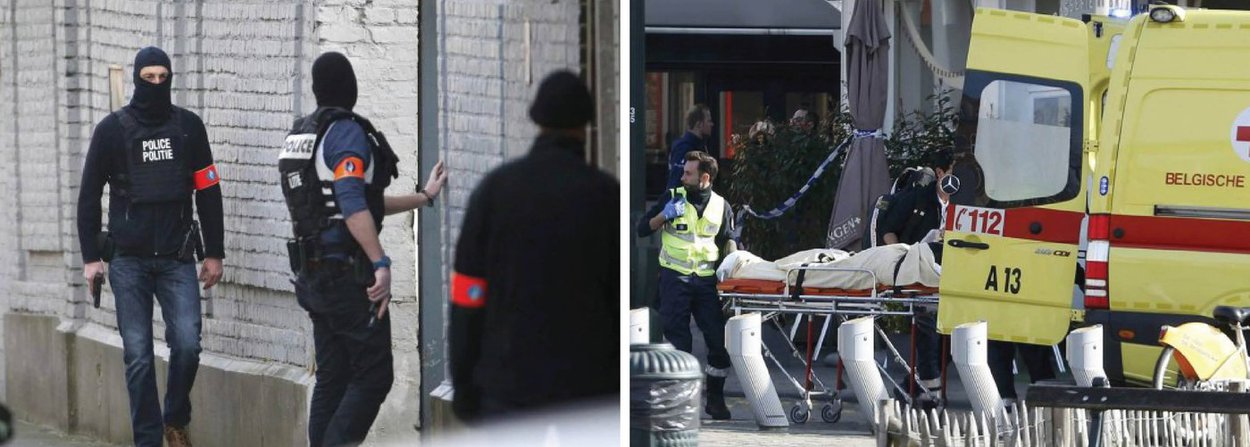 Polícia belga matou a tiros um atirador durante operação em um apartamento em Bruxelas ligado a militantes do Estado Islâmico envolvidos nos ataques de Paris em novembro; outros dois suspeitos estão foragidos, quatro membros das forças de segurança ficaram feridos no tiroteio; polícia ainda busca por suspeitos e associados aos militantes do Estado Islâmico envolvidos nos ataques em 13 de novembro em Paris, que mataram 130 pessoas (Foto: Paulo Emílio) Polícia belga matou a tiros um atirador durante operação em um apartamento em Bruxelas ligado a militantes do Estado Islâmico envolvidos nos ataques de Paris em novembro; outros dois suspeitos estão foragidos, quatro membros das forças de segurança ficaram feridos no tiroteio; polícia ainda busca por suspeitos e associados aos militantes do Estado Islâmico envolvidos nos ataques em 13 de novembro em Paris, que mataram 130 pessoas