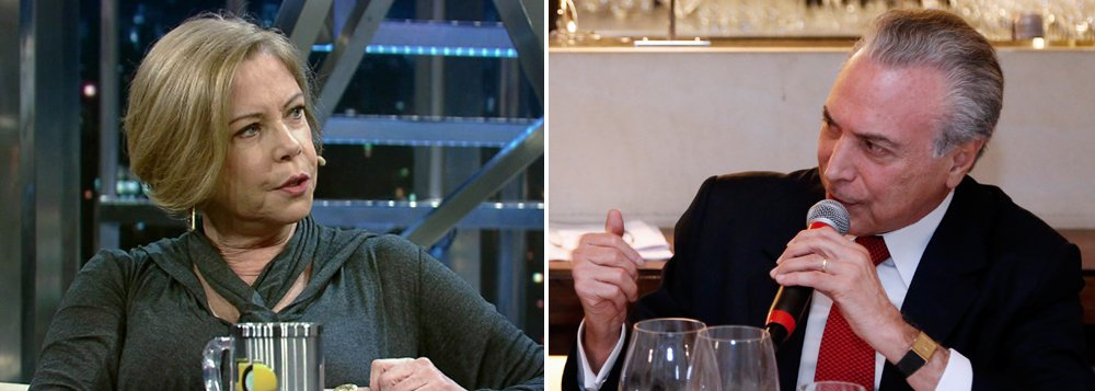 “Digam o que disserem Michel Temer e seus principais articuladores, o fato, nu e cru, é que a gravação com o vice já assumindo de véspera a Presidência é um vexame e um erro grave, que tende a ter efeitos negativos para ele exatamente quando Dilma Rousseff perde na Comissão de Impeachment”, afirma a colunista Eliane Cantanhêde; “Haverá mil e uma versões para o vazamento, a partir do envio do áudio pelo celular, mas, qualquer que seja a real, só aumenta a interrogação sobre a capacidade de Michel Temer de comandar a transição”, diz (Foto: Roberta Namour) “Digam o que disserem Michel Temer e seus principais articuladores, o fato, nu e cru, é que a gravação com o vice já assumindo de véspera a Presidência é um vexame e um erro grave, que tende a ter efeitos negativos para ele exatamente quando Dilma Rousseff perde na Comissão de Impeachment”, afirma a colunista Eliane Cantanhêde; “Haverá mil e uma versões para o vazamento, a partir do envio do áudio pelo celular, mas, qualquer que seja a real, só aumenta a interrogação sobre a capacidade de Michel Temer de comandar a transição”, diz
