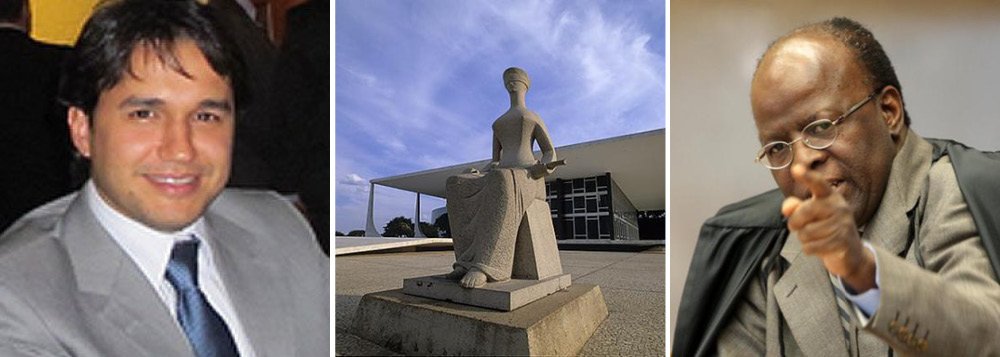 Em 2013, após uma reunião do CNJ, o então presidente do STF, Joaquim Barbosa, mandou o repórter Felipe Recordo, na época do jornal O Estado de São Paulo, "chafurdar no lixo" e ainda o chamou de "palhaço"; na decisão, o juiz João Luis Zorzo, da 15ª Vara Cível de Brasília, classificou as declarações como "descortesias recíprocas entre as partes" e entendeu que não ficou caracterizado o dano moral na situação (Foto: Gisele Federicce) Em 2013, após uma reunião do CNJ, o então presidente do STF, Joaquim Barbosa, mandou o repórter Felipe Recordo, na época do jornal O Estado de São Paulo, "chafurdar no lixo" e ainda o chamou de "palhaço"; na decisão, o juiz João Luis Zorzo, da 15ª Vara Cível de Brasília, classificou as declarações como "descortesias recíprocas entre as partes" e entendeu que não ficou caracterizado o dano moral na situação