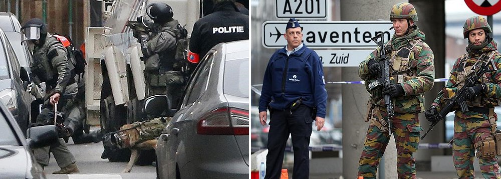 Uma nova operação antiterrorista de grande escala acontece nesta sexta (25) em Bruxelas, no bairro Schaerbeek; as unidades especiais da polícia federal entraram em uma casa nesse bairro e uma explosão foi ouvida no início da intervenção (Foto: Valter Lima) Uma nova operação antiterrorista de grande escala acontece nesta sexta (25) em Bruxelas, no bairro Schaerbeek; as unidades especiais da polícia federal entraram em uma casa nesse bairro e uma explosão foi ouvida no início da intervenção