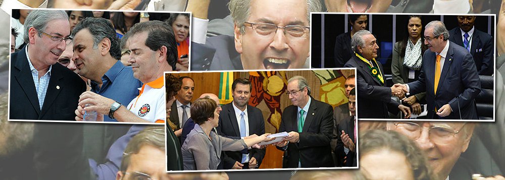 O que dirá o senador Aécio Neves (PSDB-MG) diante da queda do aliado Eduardo Cunha (PMDB-RJ)? Qual será a posição de Paulinho da Força (SD-SP), que dizia estar disposto a se manter até o fim ao lado do presidente da Câmara? E Carlos Sampaio (PSDB-SP)? Os três são protagonistas do golpe parlamentar contra a presidente Dilma Rousseff, que pode levar o vice Michel Temer ao poder, e se associaram a Cunha com este fim; a tendência é que todos se afastem do antigo aliado e tentem emplacar um novo nome na presidência da Câmara, para tocar o processo de impeachment; a aposta mais provável é Jarbas Vasconcelos (PMDB-PE); a única coisa certa é que não há mais impeachment sob a regência de Eduardo Cunha, alvo principal da Operação Catilinária, da PF (Foto: Leonardo Attuch) O que dirá o senador Aécio Neves (PSDB-MG) diante da queda do aliado Eduardo Cunha (PMDB-RJ)? Qual será a posição de Paulinho da Força (SD-SP), que dizia estar disposto a se manter até o fim ao lado do presidente da Câmara? E Carlos Sampaio (PSDB-SP)? Os três são protagonistas do golpe parlamentar contra a presidente Dilma Rousseff, que pode levar o vice Michel Temer ao poder, e se associaram a Cunha com este fim; a tendência é que todos se afastem do antigo aliado e tentem emplacar um novo nome na presidência da Câmara, para tocar o processo de impeachment; a aposta mais provável é Jarbas Vasconcelos (PMDB-PE); a única coisa certa é que não há mais impeachment sob a regência de Eduardo Cunha, alvo principal da Operação Catilinária, da PF