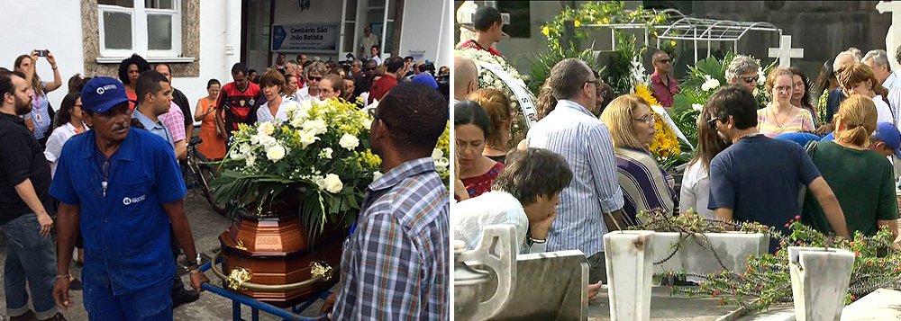 Dezenas de amigos, em grande parte colegas de profissão, estiveram no velório da atriz Marilia Pêra, que morreu aos 72 anos, de um câncer no pulmão; o velório ocorreu na casa de espetáculos que leva o nome da atriz, a Sala Marília Pêra do Teatro do Leblon, na zona sul do Rio; a atriz Joana Fomm não conseguiu conter a emoção ao falar da colega, com quem chegou a contracenar com Marilia; “A Marília foi uma das maiores atrizes do mundo”, disse Joana, com a voz embargada (Foto: Leonardo Lucena) Dezenas de amigos, em grande parte colegas de profissão, estiveram no velório da atriz Marilia Pêra, que morreu aos 72 anos, de um câncer no pulmão; o velório ocorreu na casa de espetáculos que leva o nome da atriz, a Sala Marília Pêra do Teatro do Leblon, na zona sul do Rio; a atriz Joana Fomm não conseguiu conter a emoção ao falar da colega, com quem chegou a contracenar com Marilia; “A Marília foi uma das maiores atrizes do mundo”, disse Joana, com a voz embargada