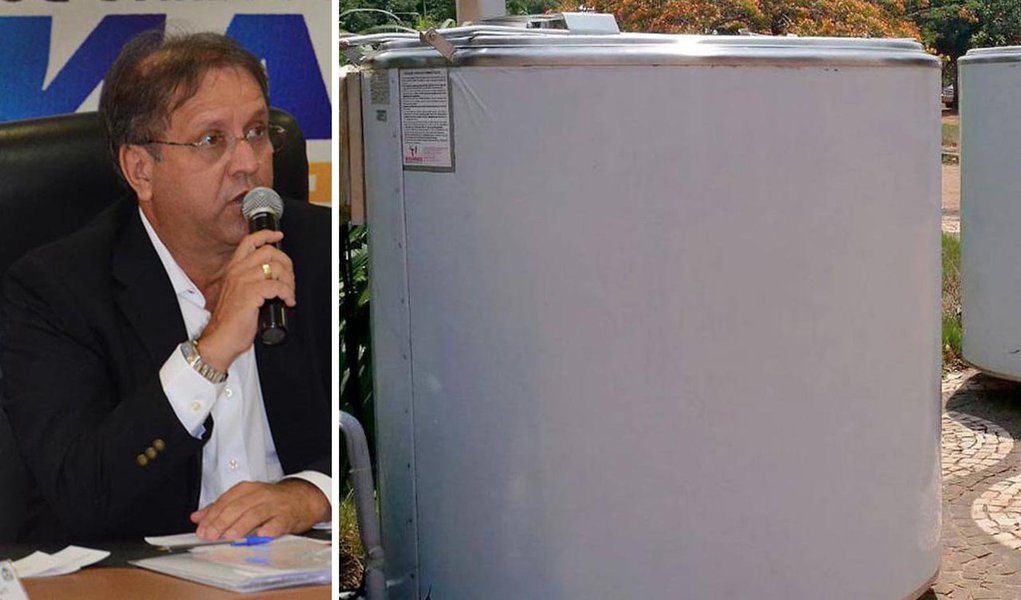 Governador Marcelo Miranda (PMDB) entrega nesta quinta-feira, 26, 70 tanques de resfriamento para produtores rurais que trabalham na cadeia produtiva do leite no Estado; 55 tanques com capacidade de mil litros e outros 15 com capacidade de 500 litros; equipamentos foram adquiridos por meio de convênio celebrado pelo Governo do Estado com o Ministério da Agricultura, Pecuária e Abastecimento e Caixa Econômica Federal, com recursos no valor de R$ 1.049.659,82 (Foto: Aquiles Lins) Governador Marcelo Miranda (PMDB) entrega nesta quinta-feira, 26, 70 tanques de resfriamento para produtores rurais que trabalham na cadeia produtiva do leite no Estado; 55 tanques com capacidade de mil litros e outros 15 com capacidade de 500 litros; equipamentos foram adquiridos por meio de convênio celebrado pelo Governo do Estado com o Ministério da Agricultura, Pecuária e Abastecimento e Caixa Econômica Federal, com recursos no valor de R$ 1.049.659,82