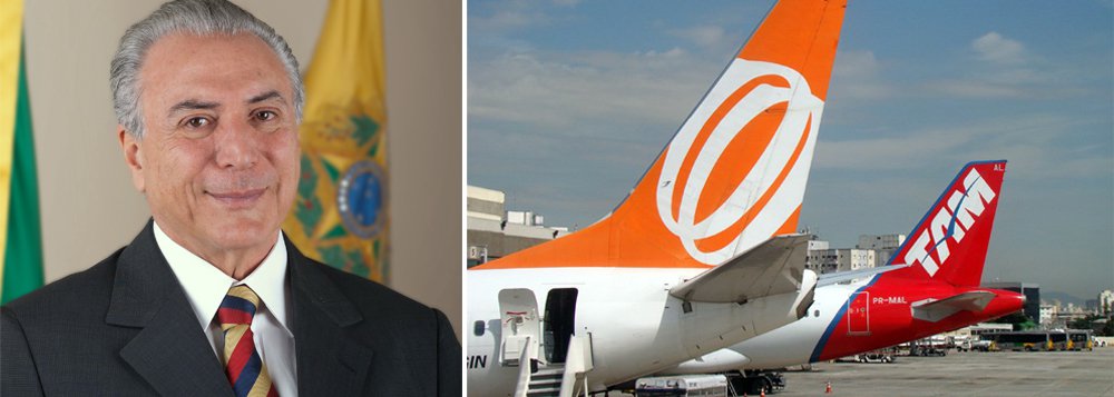 Equipe do eventual governo de Michel Temer já estuda apoiar no Congresso que empresas estrangeiras possam ter controle total sobre companhias aéreas brasileiras; a proposta altera uma medida provisória sobre o assunto, enviada pelo governo Dilma Rousseff, que aumenta a permissão de capital estrangeiro nas empresas nacionais dos atuais 20% para até 49%, e prevê elevação desse percentual a até 100% em casos em que haja reciprocidade em seus países (Foto: Roberta Namour) Equipe do eventual governo de Michel Temer já estuda apoiar no Congresso que empresas estrangeiras possam ter controle total sobre companhias aéreas brasileiras; a proposta altera uma medida provisória sobre o assunto, enviada pelo governo Dilma Rousseff, que aumenta a permissão de capital estrangeiro nas empresas nacionais dos atuais 20% para até 49%, e prevê elevação desse percentual a até 100% em casos em que haja reciprocidade em seus países