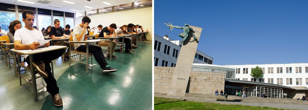 Já são 18 as universidades portuguesas que aceitam as notas do Exame Nacional do Ensino Médio (Enem) como forma de seleção de estudantes brasileiros para graduação; notas do Enem servem, em Portugal, para classificar os alunos brasileiros para concorrer às vagas destinadas aos estudantes internacionais (Foto: Paulo Emílio) Já são 18 as universidades portuguesas que aceitam as notas do Exame Nacional do Ensino Médio (Enem) como forma de seleção de estudantes brasileiros para graduação; notas do Enem servem, em Portugal, para classificar os alunos brasileiros para concorrer às vagas destinadas aos estudantes internacionais