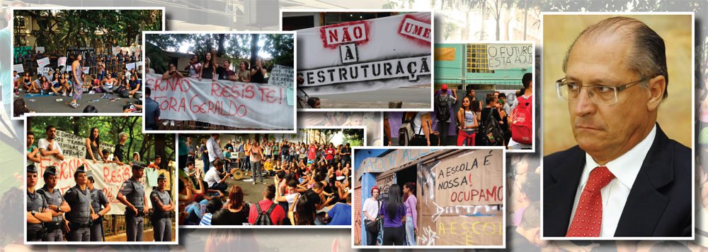 Diário Oficial de São Paulo publicou nesta terça-feira, 1º, o decreto do governador Geraldo Alckmin (PSDB) que autoriza a transferência de professores para a implementação da reorganização escolar, que fechará 93 unidades de ensino em todo o estado e afetará 311 mil alunos; contrários às mudanças, estudantes continuam ocupando escolas, que já somam 205 unidades; nesta manhã, estudantes fizeram manifestação na zona sul de São Paulo, próximo da Ponte João Dias, na Avenida João Dias (Foto: Aquiles Lins) Diário Oficial de São Paulo publicou nesta terça-feira, 1º, o decreto do governador Geraldo Alckmin (PSDB) que autoriza a transferência de professores para a implementação da reorganização escolar, que fechará 93 unidades de ensino em todo o estado e afetará 311 mil alunos; contrários às mudanças, estudantes continuam ocupando escolas, que já somam 205 unidades; nesta manhã, estudantes fizeram manifestação na zona sul de São Paulo, próximo da Ponte João Dias, na Avenida João Dias