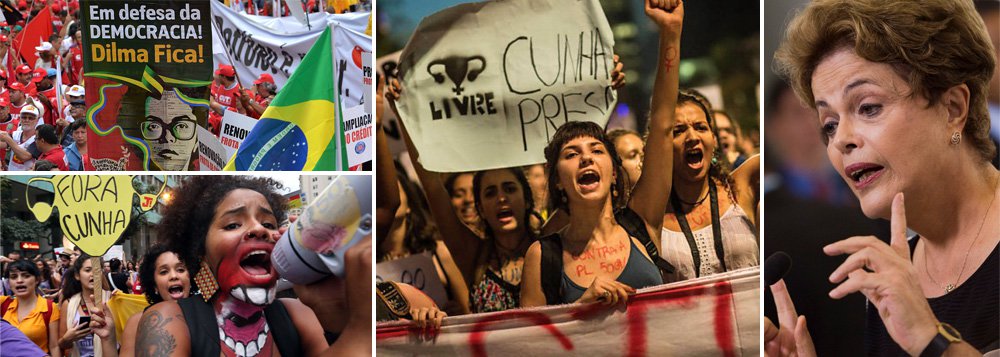 "A luta pela defesa da democracia encontra-se num momento especial, e é bom reconhecer a importância de comparecer aos protestos de hoje. Após um ano de massacre contínuo, a consciência democrática da maioria dos brasileiros cobra seus direitos", afirma Paulo Moreira Leite, sobre as manifestações contra o golpe e em defesa da presidente Dilma Rousseff marcadas para esta quarta-feira 16; para o jornalista, "o dia de hoje destina-se à democracia, que deve manter seu curso e, eleita por mais de 54,5 milhões de votos, a presidente deve ter o direito assegurado de conduzir o governo até o final do mandato" (Foto: Paulo Moreira Leite) "A luta pela defesa da democracia encontra-se num momento especial, e é bom reconhecer a importância de comparecer aos protestos de hoje. Após um ano de massacre contínuo, a consciência democrática da maioria dos brasileiros cobra seus direitos", afirma Paulo Moreira Leite, sobre as manifestações contra o golpe e em defesa da presidente Dilma Rousseff marcadas para esta quarta-feira 16; para o jornalista, "o dia de hoje destina-se à democracia, que deve manter seu curso e, eleita por mais de 54,5 milhões de votos, a presidente deve ter o direito assegurado de conduzir o governo até o final do mandato"