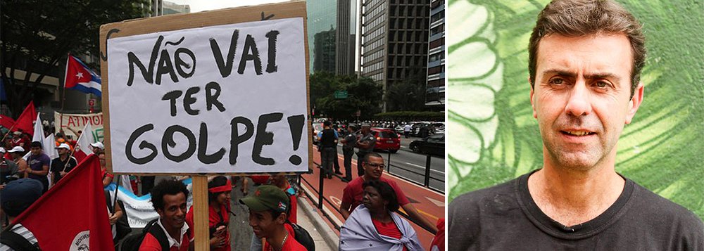 “Não se afasta uma presidente legitimamente eleita porque seu governo é ruim e a maioria da população o desaprova. Isso criaria um precedente perigoso cujas consequências atingirão o sistema democrático. O impeachment é uma ruptura grave e precisa de sólida base jurídica”, diz o deputado Marcelo Freixo; segundo ele, defender o regime democrático não significa salvaguardar governos, mas pelejar por instituições fortes e pela preservação dos ritos e garantias constitucionais (Foto: Roberta Namour) “Não se afasta uma presidente legitimamente eleita porque seu governo é ruim e a maioria da população o desaprova. Isso criaria um precedente perigoso cujas consequências atingirão o sistema democrático. O impeachment é uma ruptura grave e precisa de sólida base jurídica”, diz o deputado Marcelo Freixo; segundo ele, defender o regime democrático não significa salvaguardar governos, mas pelejar por instituições fortes e pela preservação dos ritos e garantias constitucionais