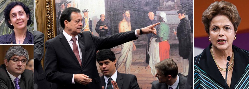 "Esse processo de impeachment é viciado, porque não atende à exigência constitucional de haver correspondência entre o fato criminoso descrito na acusação, recebida por Eduardo Cunha, e a definição legal de crime de responsabilidade. Esse golpe parlamentar se caracteriza, assim, como atentado à Constituição e ao Estado Democrático de Direito. Ora, 'pedalada fiscal' não é – nem nunca foi – algo que possa ser compreendido como crime de responsabilidade", dizem os juristas Luiz Moreira e Beatriz Vargas Ramos; "A Constituição deferiu a uma casa política o exame da existência do crime de responsabilidade. Isso não quer dizer que o julgamento é político. Quer dizer que uma casa política conduzirá o julgamento jurídico da Presidenta da República" (Foto: Leonardo Attuch) "Esse processo de impeachment é viciado, porque não atende à exigência constitucional de haver correspondência entre o fato criminoso descrito na acusação, recebida por Eduardo Cunha, e a definição legal de crime de responsabilidade. Esse golpe parlamentar se caracteriza, assim, como atentado à Constituição e ao Estado Democrático de Direito. Ora, 'pedalada fiscal' não é – nem nunca foi – algo que possa ser compreendido como crime de responsabilidade", dizem os juristas Luiz Moreira e Beatriz Vargas Ramos; "A Constituição deferiu a uma casa política o exame da existência do crime de responsabilidade. Isso não quer dizer que o julgamento é político. Quer dizer que uma casa política conduzirá o julgamento jurídico da Presidenta da República"