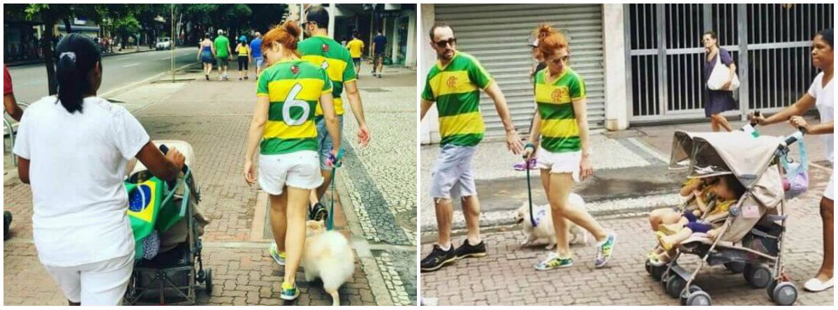 O homem que aparece na foto-símbolo das manifestações contra o governo neste domingo, tirada em Ipanema, é Claudio Pracownik, vice-presidente de finanças do Flamengo, sócio e diretor executivo do Banco Brasil Plural e ex-vice-presidente da Brasif, empresa que bancou a amante de FHC no exterior; a foto se espalhou nas redes com críticas ao comportamento do casal, que compareceu aos atos acompanhado da babá, que levava seus dois filhos; em um post no Facebook, ele diz que paga seus impostos, não recebeu favores de empreiteiras, ganha seu dinheiro honestamente e que emprega "centenas de pessoas" em seu trabalho mais 4 funcionários em sua casa; "Todos recebem em dia" (Foto: Gisele Federicce) O homem que aparece na foto-símbolo das manifestações contra o governo neste domingo, tirada em Ipanema, é Claudio Pracownik, vice-presidente de finanças do Flamengo, sócio e diretor executivo do Banco Brasil Plural e ex-vice-presidente da Brasif, empresa que bancou a amante de FHC no exterior; a foto se espalhou nas redes com críticas ao comportamento do casal, que compareceu aos atos acompanhado da babá, que levava seus dois filhos; em um post no Facebook, ele diz que paga seus impostos, não recebeu favores de empreiteiras, ganha seu dinheiro honestamente e que emprega "centenas de pessoas" em seu trabalho mais 4 funcionários em sua casa; "Todos recebem em dia"