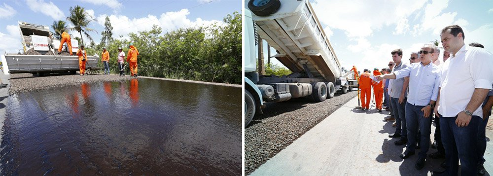 Em fase final de conclusão, as rodovias Pindorama-Bolivar e Penedo-Pindorama vão aproximar o turista das praias do Sul e tqmbém melhorar a distribuição da produção agrícola local; o Estado está tocando 15 obras em estradas alagoanas no sentido de promover a integração regional, aproximando as pessoas (Foto: Voney Malta) Em fase final de conclusão, as rodovias Pindorama-Bolivar e Penedo-Pindorama vão aproximar o turista das praias do Sul e tqmbém melhorar a distribuição da produção agrícola local; o Estado está tocando 15 obras em estradas alagoanas no sentido de promover a integração regional, aproximando as pessoas