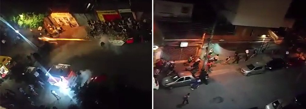 Duas manifestações ocorriam na PUC-SP, na noite desta segunda-feira, quando a PM entrou em ação, uma organizada por estudantes que defendem o governo da presidenta Dilma Rousseff, e outra, a favor do impeachment; policiais de Geraldo Alckmin (PSDB) reprimiram com truculência o ato dos contrários ao golpe enquanto os outros exaltam os repressores com gritos de "Viva a PM!" (Foto: Roberta Namour) Duas manifestações ocorriam na PUC-SP, na noite desta segunda-feira, quando a PM entrou em ação, uma organizada por estudantes que defendem o governo da presidenta Dilma Rousseff, e outra, a favor do impeachment; policiais de Geraldo Alckmin (PSDB) reprimiram com truculência o ato dos contrários ao golpe enquanto os outros exaltam os repressores com gritos de "Viva a PM!"