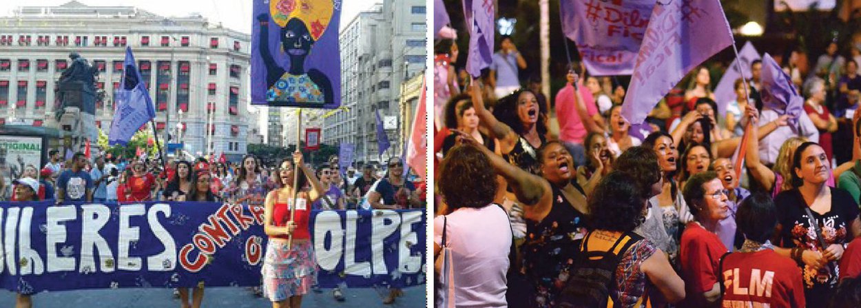 Marcha Mundial das Mulheres e a Sempreviva Organização Feminista (SOF) fazem manifestação nesta terça-feira, 26, em São Paulo; ato será na Praça Ramos, em frente ao Teatro Municipal, a partir das 18h, e irá denunciar, além do golpe para derrubar o mandato presidencial, manifestações e declarações misóginas contra Dilma Rousseff; "Estamos indo às ruas porque a Dilma não cometeu nenhum crime, não foi citada em nenhuma 'lista'. Além disso, por ela ser mulher, levantou reações misóginas e vamos contra esse machismo dos deputados e de parte da sociedade", disse à RBA Maria Fernanda Marcelino (Foto: Aquiles Lins) Marcha Mundial das Mulheres e a Sempreviva Organização Feminista (SOF) fazem manifestação nesta terça-feira, 26, em São Paulo; ato será na Praça Ramos, em frente ao Teatro Municipal, a partir das 18h, e irá denunciar, além do golpe para derrubar o mandato presidencial, manifestações e declarações misóginas contra Dilma Rousseff; "Estamos indo às ruas porque a Dilma não cometeu nenhum crime, não foi citada em nenhuma 'lista'. Além disso, por ela ser mulher, levantou reações misóginas e vamos contra esse machismo dos deputados e de parte da sociedade", disse à RBA Maria Fernanda Marcelino