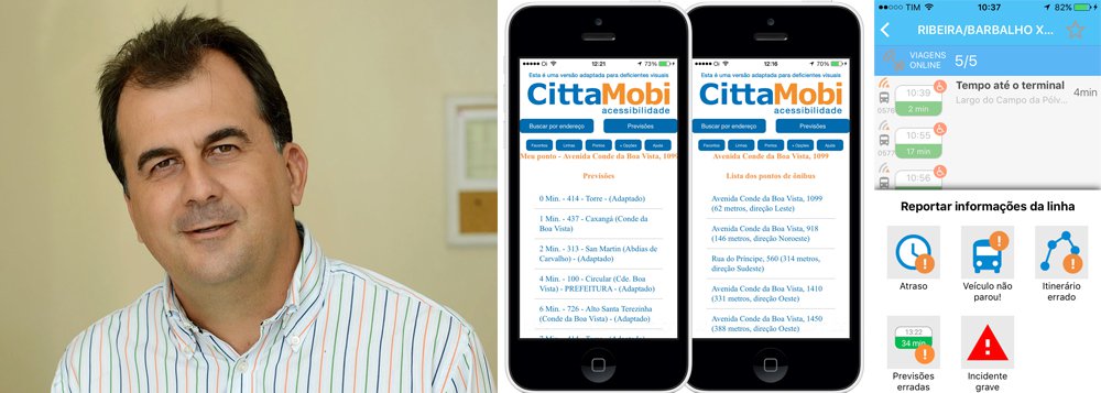 A Prefeitura de Salvador comemora o número de downloads do aplicativo Cittamobi, voltado para usuários do transporte público; lançado em maio deste ano e atualizado em setembro com sua versão 4.0, o 'app tem sido ponto chave para mudanças e melhorias no sistema de transporte', diz a prefeitura; o aplicativo já tem mais de 520 mil downloads; "A partir desta plataforma de gestão estamos identificando os aspectos mais críticos do sistema de transporte público e realizando ações para inverter este cenário. É de extrema importância a atuação do usuário", diz o secretário de Mobilidade, Fábio Mota (Foto: Romulo Faro) A Prefeitura de Salvador comemora o número de downloads do aplicativo Cittamobi, voltado para usuários do transporte público; lançado em maio deste ano e atualizado em setembro com sua versão 4.0, o 'app tem sido ponto chave para mudanças e melhorias no sistema de transporte', diz a prefeitura; o aplicativo já tem mais de 520 mil downloads; "A partir desta plataforma de gestão estamos identificando os aspectos mais críticos do sistema de transporte público e realizando ações para inverter este cenário. É de extrema importância a atuação do usuário", diz o secretário de Mobilidade, Fábio Mota