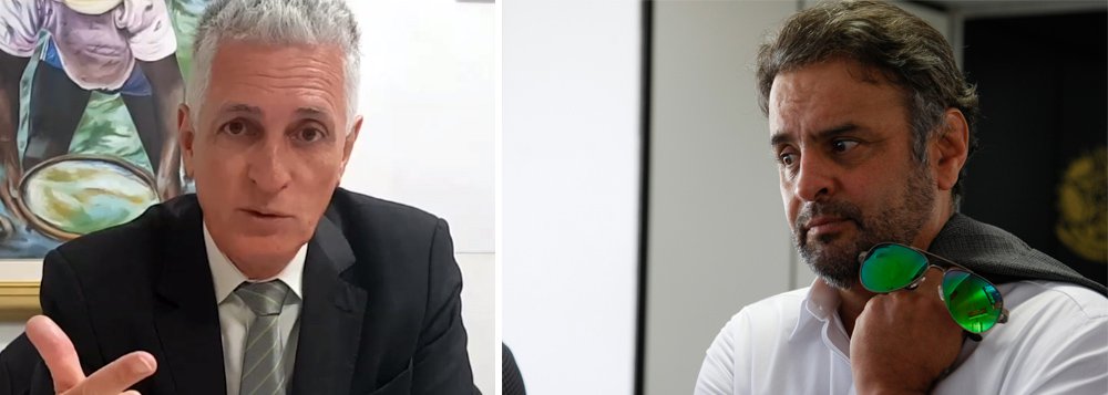 Em vídeo, o deputado Rogerio Correia (PT-MG) defende a cassação do senador Aécio Neves (PSDB-MG), que foi delatado por dois executivos da Odebrecht por propinas de 3% nas obras da Cidade Administrativa, em Belo Horizonte, que foi orçada em R$ 500 milhões e custou R$ 2,1 bilhões; Correia diz que a denúncia é antiga, mas que Aécio foi protegido até hoje por uma "blindagem" que criou junto à mídia, setores do Ministério Público, Tribunal de Contas e da Justiça; o parlamentar cobra ainda a devolução aos cofres de Minas Gerais o dinheiro das irregularidades dessa obra "desnecessária", além de "rapidez" e "seriedade" por parte da Justiça; "Não dá para o nosso querido juiz Sérgio Moro ficar de namorico com Aécio Neves. Também não é possível que Janot demore a apresentar essas denúncias"; assista (Foto: Ana Pupulin) Em vídeo, o deputado Rogerio Correia (PT-MG) defende a cassação do senador Aécio Neves (PSDB-MG), que foi delatado por dois executivos da Odebrecht por propinas de 3% nas obras da Cidade Administrativa, em Belo Horizonte, que foi orçada em R$ 500 milhões e custou R$ 2,1 bilhões; Correia diz que a denúncia é antiga, mas que Aécio foi protegido até hoje por uma "blindagem" que criou junto à mídia, setores do Ministério Público, Tribunal de Contas e da Justiça; o parlamentar cobra ainda a devolução aos cofres de Minas Gerais o dinheiro das irregularidades dessa obra "desnecessária", além de "rapidez" e "seriedade" por parte da Justiça; "Não dá para o nosso querido juiz Sérgio Moro ficar de namorico com Aécio Neves. Também não é possível que Janot demore a apresentar essas denúncias"; assista