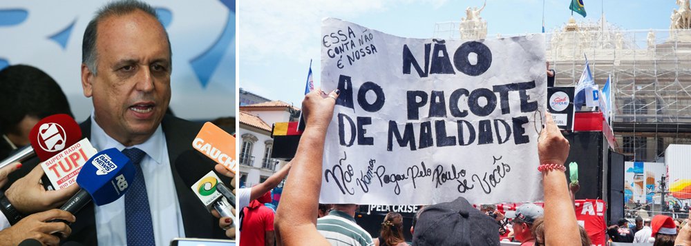 Redução já havia sido aprovada pela Assembleia Legislativa, mas o governador Luiz Fernando Pezão vetou a proposta; sem salários, servidores têm protestado diante da Alerj (Foto: Leonardo Attuch) Redução já havia sido aprovada pela Assembleia Legislativa, mas o governador Luiz Fernando Pezão vetou a proposta; sem salários, servidores têm protestado diante da Alerj