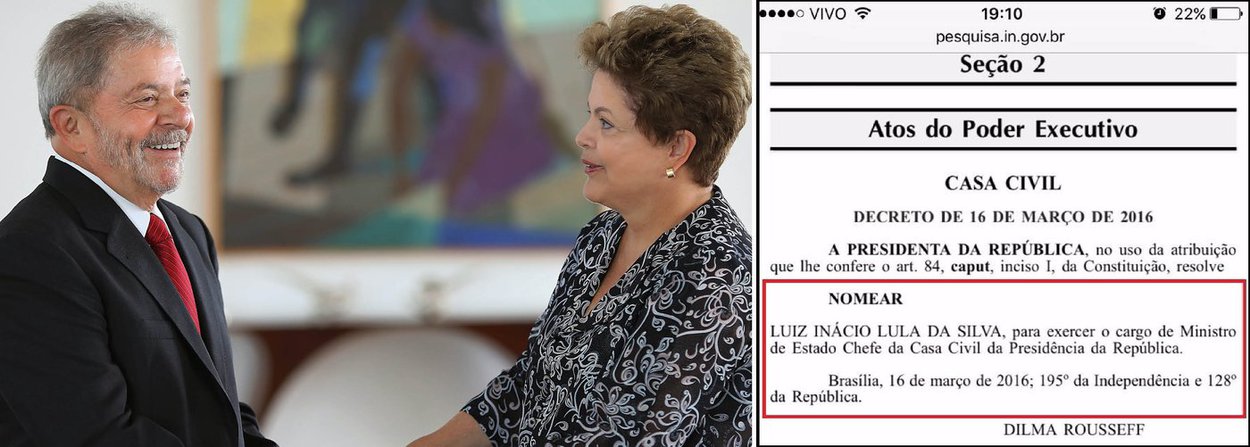 O ex-presidente Lula já é, oficialmente, ministro chefe da Casa Civil do governo da presidente Dilma Rousseff; a nomeação já foi publicada numa edição extra do Diário Oficial da União nesta quarta-feira (16) (Foto: Valter Lima) O ex-presidente Lula já é, oficialmente, ministro chefe da Casa Civil do governo da presidente Dilma Rousseff; a nomeação já foi publicada numa edição extra do Diário Oficial da União nesta quarta-feira (16)